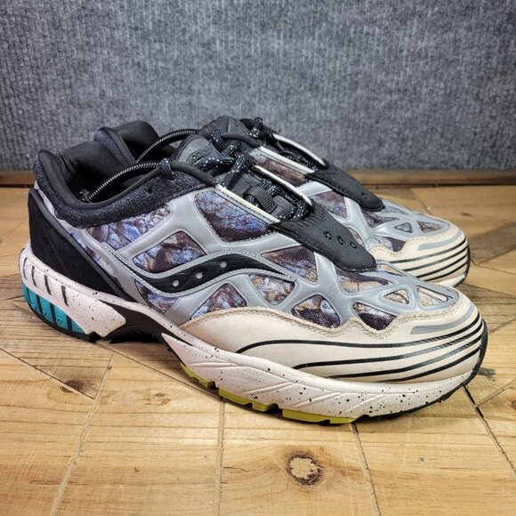 Saucony Grid Web Men's 13 Reflect Camo Grey Black S70649-1  Athletic Shoes - Picture 1 of 12